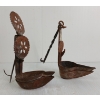 Image 3 : LOT OF 2 - WHALE OIL GREASE BETTY LAMPS