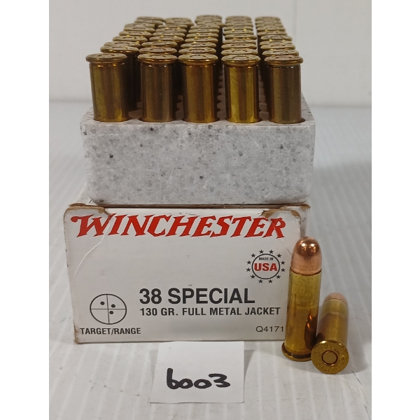 AMMO: 50X WINCHESTER .38 SPL - 130GR - FMJ 
