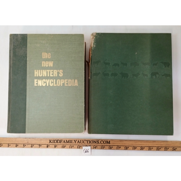 LOT OF 2 - 1966 "THE NEW HUNTERS ENCYCLOPEDIA" & 1973 "THE BOOK OF HUNTING" - HARDCOVER BOOKS
