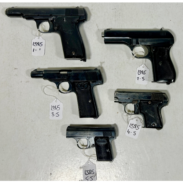 LOT OF 5 - PROHIBITED HANDGUNS