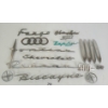 Image 1 : QTY OF HOOD ORNAMENTS & CAR DECALS - INCL ZEPHYR, BISCAYNE, AUDI, ETC