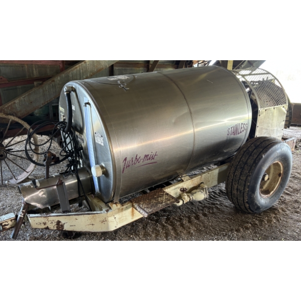 DON ARTHUR TURBO MIST ORCHARD SPRAYER - 600 US. GALS - STORED INDOORS