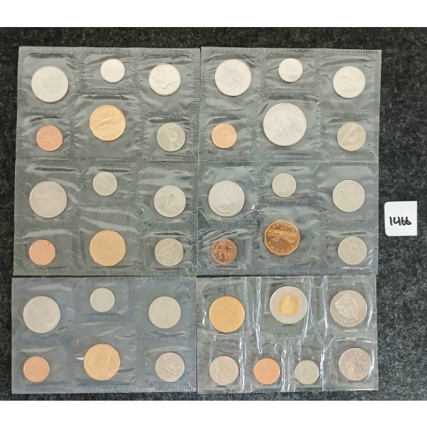 LOT OF 6 - 1993-1988 RCM UNCIRCULATED PROOF SETS