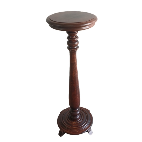 MAHOGANY PEDESTAL PLANT STAND