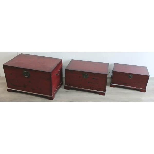 LOT OF 3 - CHINESE NESTING CHESTS