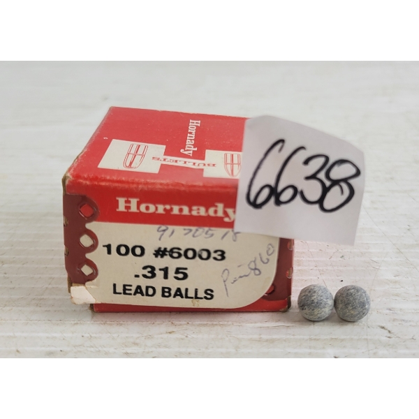 LEAD BALLS: APPROX 50X HORNADY .31CAL