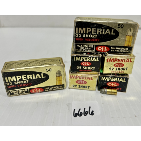 AMMO: 266X CIL .22 SHORT - MUSHROOM & SOLID