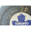 Image 5 : 1991 UDC NHL TORONTO MAPLE LEAFS PETER ZEZEL HOCKEY CARD & PUCK - AUTOGRAOHED