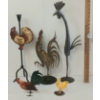Image 3 : LOT OF 5 - METAL FOLK ART ROOSTERS