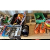 Image 4 : SHELF LOT - INCLUDES AC UNIT (UNTESTED), HARDWARE, STRAPS, HAND TOOLS - SEE ALL PICS