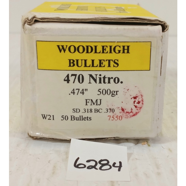 BULLETS: 50X WOODLEIGH .474 FMJ - 500GR