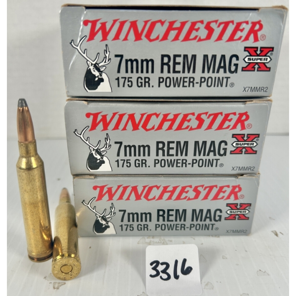 AMMO: 60X WINCHESTER 7 MM REM MAG - 175 GR SP