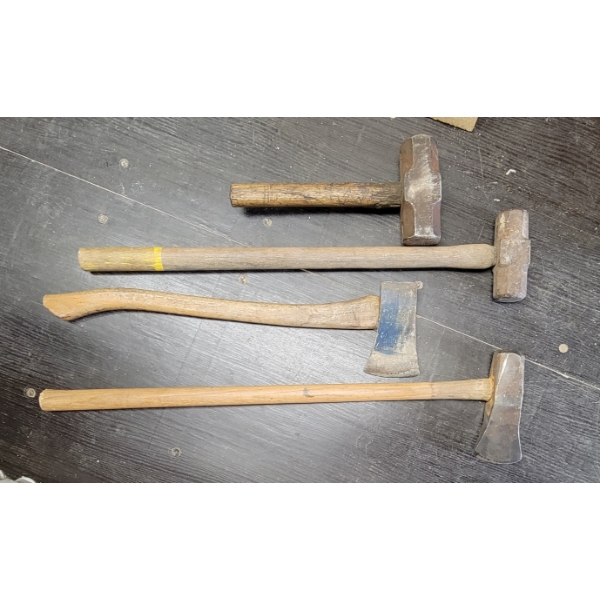 LOT OF 4 - AXES & HAMMERS