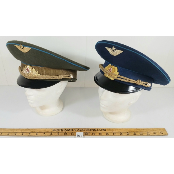 LOT OF 2 - RUSSIAN OFFICER'S CAPS