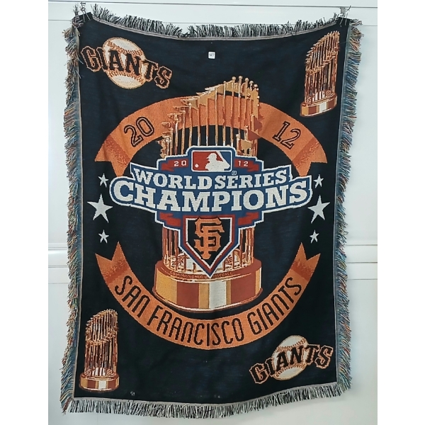 2012 WORLD SERIES CHAMPIONS SAN FRANCISCO GIANTS BASEBALL THROW BLANKET