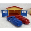 Image 1 : LOT OF 2 - RENEWAL TOY CAR GARAGES W/ CARS 