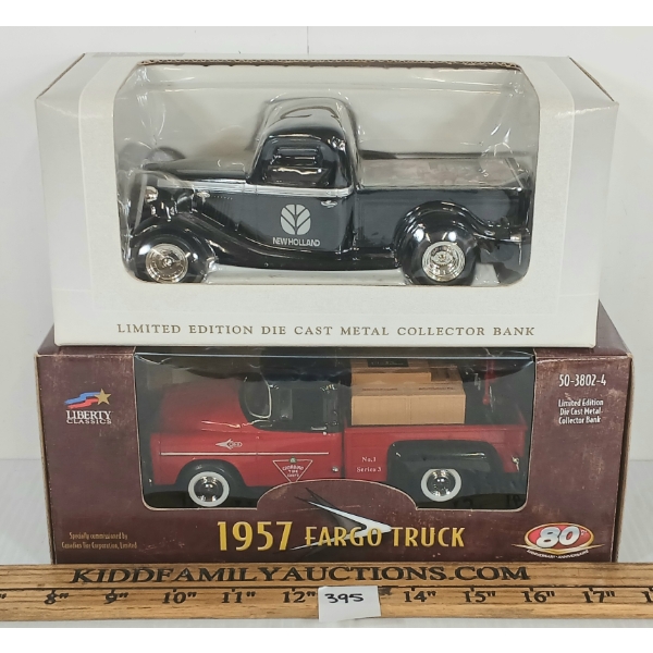 LOT OF 2 - SPECCAST DIECAST '35 FORD & '57 FARGO TRUCK COLLECTOR BANKS