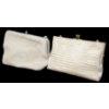 Image 1 : LOT OF 2 - WHITE BEADED CLUTCH HANDBAGS