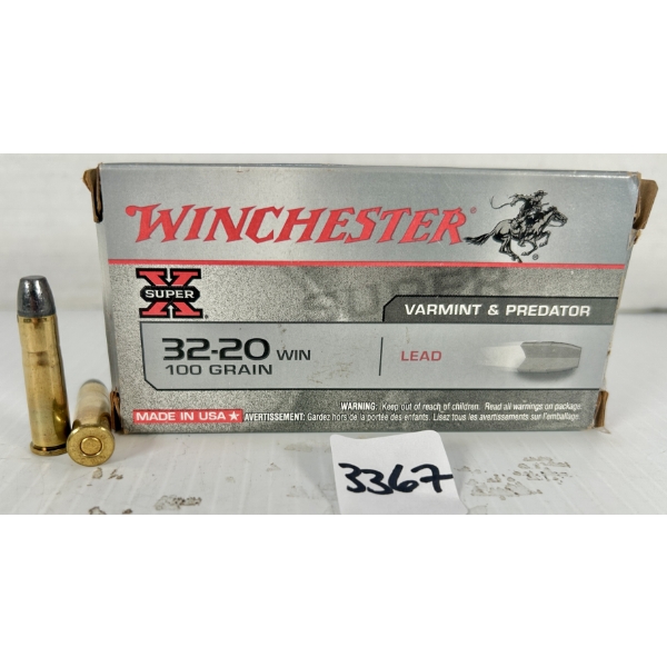 AMMO: 50X WINCHESTER .32-20 WIN - 100 GR LFP