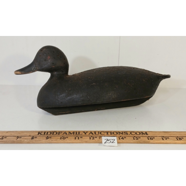 RED EYED DUCK DECOY - SIGNED J.L.H.