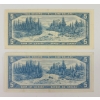 Image 2 : LOT OF 2 - 1954 CDN $5 BANKNOTES
