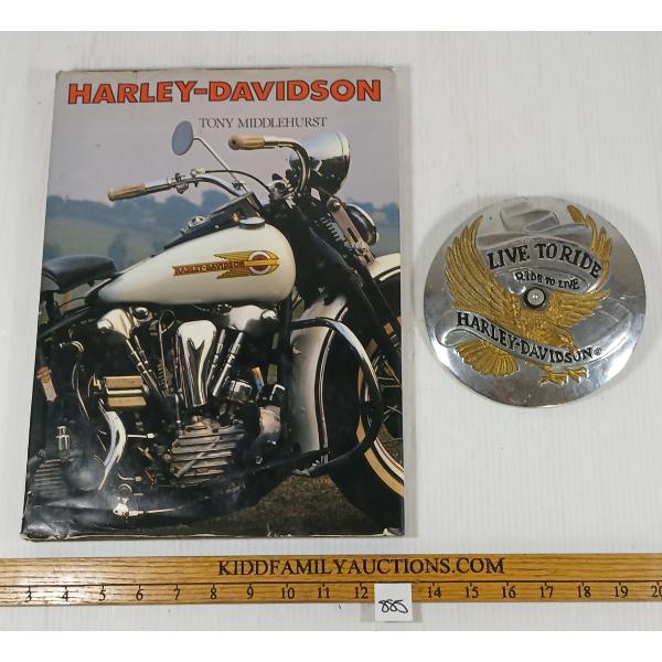 LOT OF 2 - HARLEY-DAVIDSON PUBLICATION & LIVE TO RIDE AIR CLEANER TRIM