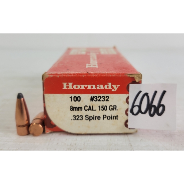 BULLETS: 100X HORNADY 8MM - 150GR - SPIRE POINT
