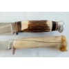 Image 5 : LOT OF 2 - DEER BONE & ANTLER HANDLE KNIVES W/ SHEATHS