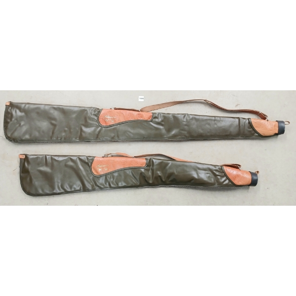 LOT OF 2 - SHAKESPEARE SOFT LEATHER GUN CASES