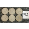 Image 1 : LOT OF 6 - 1950-1966 CDN 25 CENT COINS