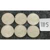 Image 1 : LOT OF 6 - 1968 CDN 25 CENT COINS