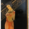 Image 4 : LOT OF 4 - CHINESE REAR PALACE LADIES SOAPSTONE & BLACK LACQUER WALL PANELS