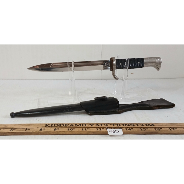 WWII GERMAN ETCHED DRESS BAYONET W/ SCABBARD - BY PAUL SEILHEIMER SOLINGEN 