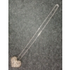 Image 2 : ITALIAN STERLING SILVER NECKLACE W/ SPUN HEART PENDANT 