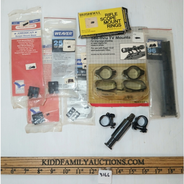 JOB LOT - SCOPE RINGS, MOUNTS, BASES, ETC