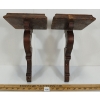 Image 1 : PAIR OF WALL SCONCES - MAHOGANY - C. LATE 19TH / 20TH CENTURY