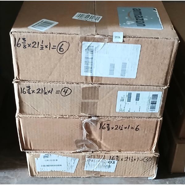 LOT OF 4 - 16 3/8 X 21 1/2 X 1 FURNACE AIR FILTERS - AS NEW