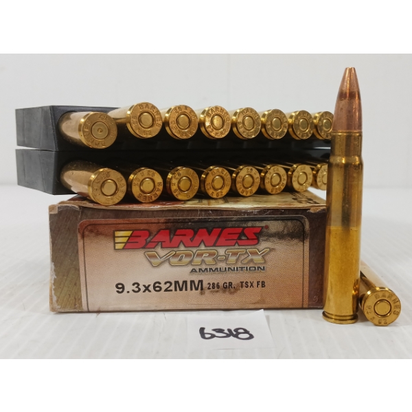 AMMO: 20X BARNES VOR-TX 9.3 X 62 MM - 286GR - TSX FB