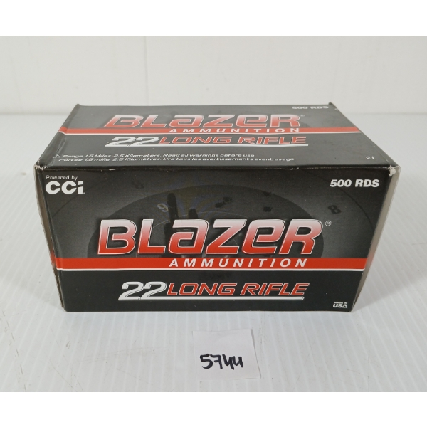 AMMO: 500X CCI BLAZER .22 LR - 40GR - SEALED 