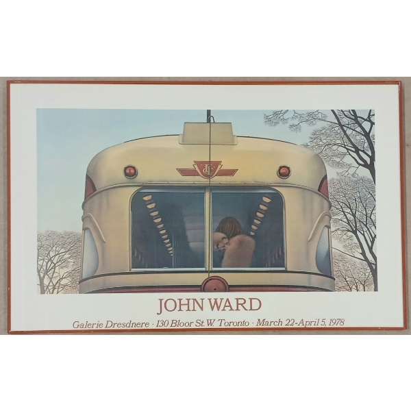 1978 GALERIE DRESDNERE TORONTO TTC JOHN WARD EXHIBITION POSTER - FRAMED