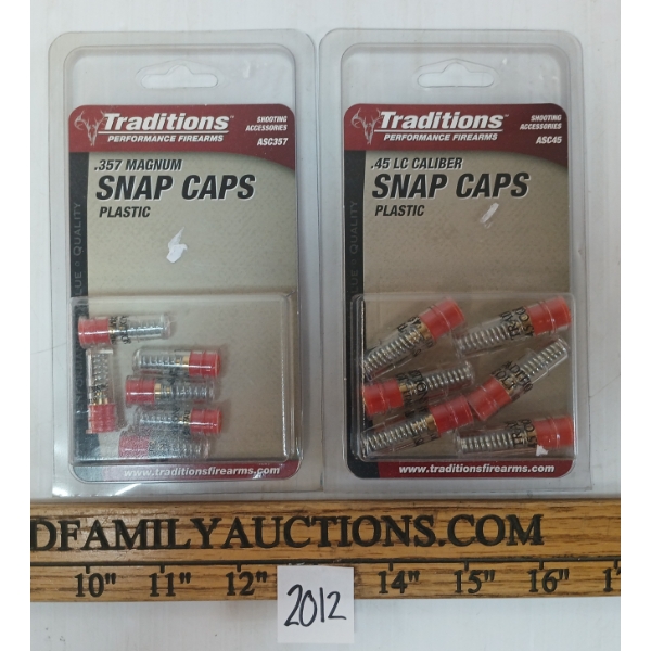 LOT OF 2 - TRADITIONS .45LC & .357MAG SNAP CAPS