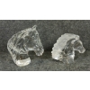 Image 2 : LOT OF 2 - HORSE HEADS - INCL CRISTAL DE SEVRES