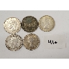 Image 2 : LOT OF 5 - CDN 50 CENT SILVER PCS - INCL 1940 & 1960, ETC. 