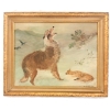 Image 1 : HERDING DOG & LOST LAMB BY M. CLARIDGE - FRAMED OIL ON BOARD