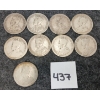 Image 2 : LOT OF 9 - 1918 - 1919 CDN SILVER 25 CENT PCS