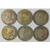 Image 2 : LOT OF 6 - 1907-1930 CDN 25 CENT COINS 