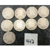Image 1 : LOT OF 9 - 1902 & 1903 CDN SILVER 25 CENT PCS