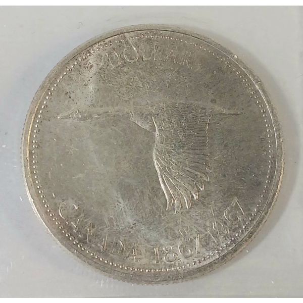 1967 CDN SILVER DOLLAR - CCCS GRADED