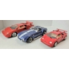 Image 1 : LOT OF 3 - BURAGO & ROAD LEGEND DIECAST MODELS - LAMBORGHINI COUNTACH & SHELBY COBRA