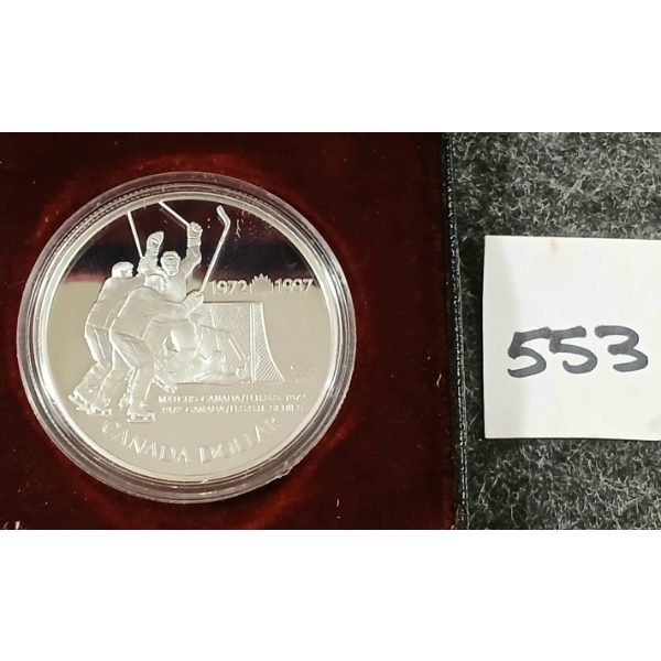1997 RCM PROOF DOLLAR - ANN. OF CANADA/USSR 1972 HOCKEY SERIES